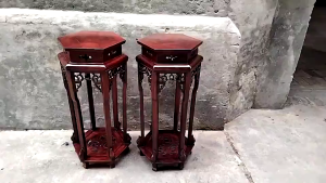 Đôn (ghế) Thờ Gỗ Hương Cao Cấp – Mẫu Lục Lăng Đẹp Kê Tượng – Bình – Vật Trang Trí