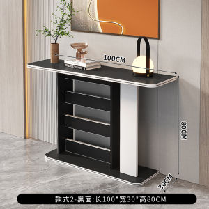 Modern Minimalist Entrance Table against Wall Practical Ultra-Narrow Semi-Circular Italian Style Home Furniture Desk