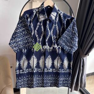 Couple tenun kemeja dan dress tenun seragam keluarga
