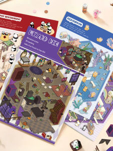 Cute Cartoon House 3D Scenic Stickers DIY Decorative Waterproof Stickers for Notebook Mobile Phone Case Computer Journaling Decoration