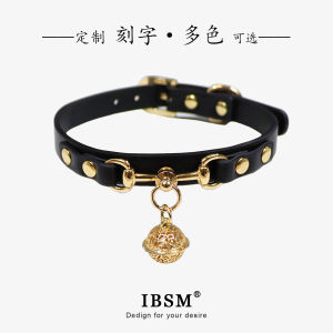 สีดำ แกะสลักที่กําหนดเองสร้อยคอ Choker สําหรับผู้หญิง Bell สายจูงสุนัข Clavicle CHAIN วัสดุ < Ne1> แฟชั่นเครื่องประดับ