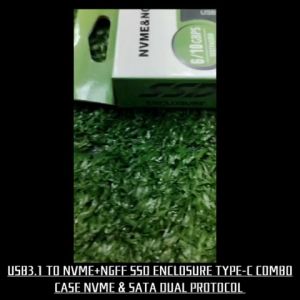 USB3.1 TO NVME+NGFF SSD ENCLOSURE TYPE-C COMBO CASE NVME & SATA DUAL PROTOCOL