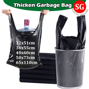 🇸🇬【SG Stock】Handle Garbage Bag Thickened Disposable Trash Bags | Waste Bin | Rubbish Bags Upgrade thickened garbage bags Garbage BagPortable Thicken Disposable Garbage Bag Trash Bags One-off Kitchen Cleaning Bag Trash Bags Waste Bin Rubbish Bags Plastic