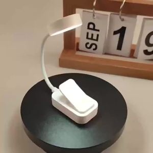 Mini LED Clip-On Reading Book Light 3 Modes USB Rechargeable Eye Protection Portable Lamp for Travel Bedroom Study Office