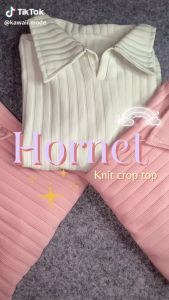 Crop Top Lengan Panjang Wanita Bahan Knit Premium Import