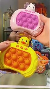 Electronic Quick Push Bubble Game Handle Toys Pop Up Light Fidget Fun Puzzle Anti-Stress Game Machine Toy Gifts For Kids Adults