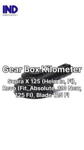Gear-Gir-Gigi Box Kilometer-Kilo Meter-KM-Speedometer-Speedo Meter Supra X 125 FI-Helm In & Revo Absolute-ABS-Fit-125 F1 & Blade 125 FI