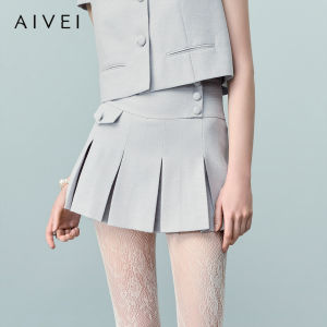 AIVEI | Petite Summer Campus Style Pleated Skirt