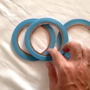 1 Cuộn băng keo vải màu vàng đỏ xanh dương rộng 4mm dài 13 mét lõi giấy 3mm - Shop Út Lớn