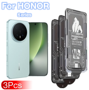 3Pcs For HONOR X9C X8A X8B X8C X7A X7C X7D X6A X5B 4G 5G Magic 8 7 400 200 Lite Tempered Glass Screen Protector 9H No Dust