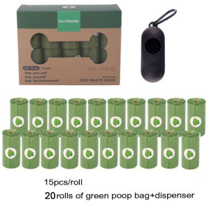 Rolls Pet Dog Poop Bags Biodegradable Compostable Eco Friendly Dog Waste Bags Dispenser Outdoor Degradable Dog Excrement Bags