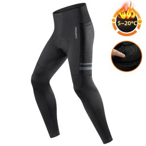WOSAWE | Quần Đạp Xe Mùa Đông Giữ Ấm Cho Nam WOSAWE Có Túi Sau Đệm Gel 4D Quần Yếm Có Dây Đeo Lưng Thun Dài Dành Cho Xe Đạp Leo Núi