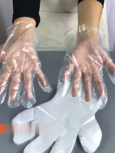 Sarung Tangan Plastik Isi 100Pcs Sekali Pakai / Steril Hand Glove Dapur Transparan CF C127