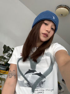 CCYE Brand American Style Short Sleeve T-Shirt Women Summer Spicy Micro Loose Top Street Style Printed round Neck Cotton Blend