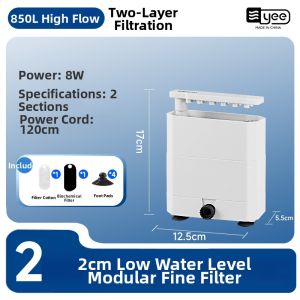 Yee | Low Water Level Filter Turtle Aquarium Three-in-One Circulation Pump Waste Removal Drip Filter Box Water Purification