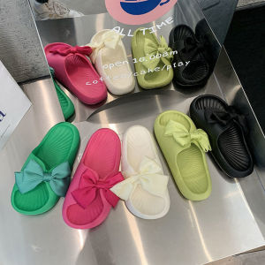 085 รองเท้าแท้ รองเท้าโบว์ผูกเกาหลี รองเท้าแฟชั่น รองเท้าเกาหลี สีสดใส