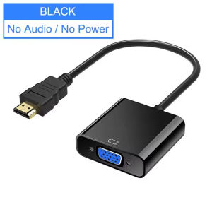 2 in 1 HDMI To HDMI/VGA Adapter Splitter 1080P with 3.5mm Audio Converter for Computer Desktop Laptop PC Monitor Projector HDTV