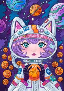 Kayou | Diamond Painting Colorful Girl Fantasy Element Diamond Mosaic Handmade Art Exquisite Creative Gift Home Decoration