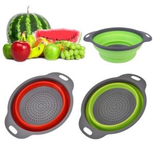 Perfect Life Eco-friendly Folding Vegetable Fruit Washing Basket Drain Strainer Colander Kitchen