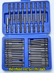 bộ mũi bắn vít đa năng 50 kích cỡ chân lục giác 635mm lắp máy khoan tháo lắp gần như các loại đầu vít .