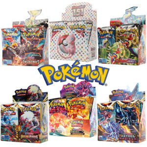 Bandai | 360Pcs French Pokémon card Scarlet Violet 151 classics Expansion Obsidian Flames Surging Sparks Darkness Ablaze Booster Box