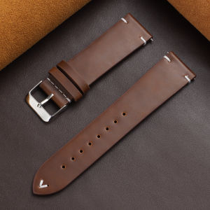 langley | Vintage PU Leather Watchband 18mm 20mm 22mm Universal Stitching Cowhide Strap for Omega for Seiko Mens Women Watch Accessories