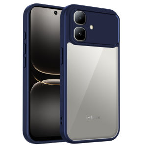 EUCAGR Clear Matte Back Cover Cho Infinix Smart 20 Air Cushion Silicon Bumper Chống Sốc Vỏ Điện Thoại Cứng Chống Trầy Xước