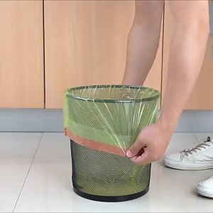 Trash Bag Drawstring 15pcs | Handle 20pcs (1 roll) Disposable Garbage Rubbish Bag