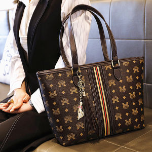 Hong Kong Genuine Leather Tote Bag 2024 New Fashion Large Capacity Single Shoulder Handbag Womens Bag Autumn Winter Stylish