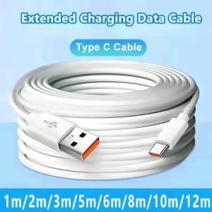 NNBILI USB C-Type Data Cable 1-2m Suitable for Samsung S10e/S10/A-Series/S24-S10/Note20-10 3-14m Suitable for Power Only Device
