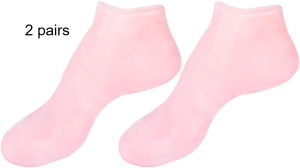 Reusable Silicone Moisturizing Gloves Socks Set Spa Gel Hand Foot Care Kit Washable for Dry Cracked Skin Repair Night Sleep Spa