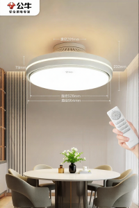 Bull | Bull Leafless Fan Light 2025 New Invisible Ceiling Mounted Lamp for Childrens Room Bedroom Living Room Modern Simple Style