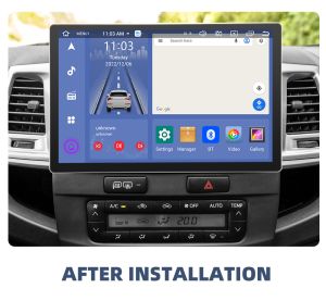 Skaorzn 13inch 6+64GB android15 2k qled 2000x1200p 2din car android headunit stereo fm bluetooth carplay android auto steering control rear view for 9inch 10inch frame t132