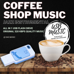 COFFEE SHOP MUSIC COLLECTION | JAZZ INSTRUMENTAL | USB FLASH DRIVE | MP3 320 KBPS HIGH QUALITY MUSIC