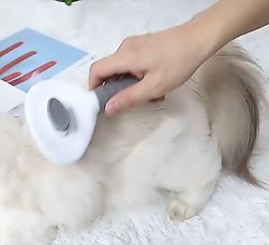 Pet Comb Self Cleaning Brush Cat Hair Brush Dog Hair Comb Grooming For Dogs Brush Fur Shedding Tool