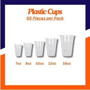 Plastic Cups (50 pcs/ Pack) | Party Cups | Palamig Cups