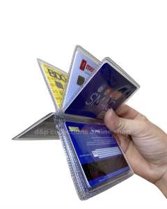 Clear PVC Card Holder Organizer | 4 6 & 8 Slots | Transparent ID & Credit Card Case | Slim Wallet Protector