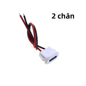 YuXi 1 Đầu Nối USB Type-C Có Cáp PH2.0 Cắm Nén Trực Tiếp Nữ Đế Ổ Cắm Sạc Jack Cổng Cho Điện Tử