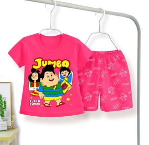 Setelan baju jumbo lucu anak perempuan dan laki-laki 1-6 tahun