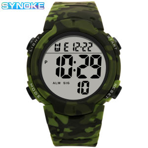 SYNOKE Mens Luxury 50M Waterproof Digital Military Watch Luminous Multifunction Watch LED Sports Mens Watch