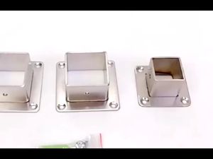 25*25mm 50*50mm Square Post Bases Stainless Steel Square Tube Flange Fixed Base