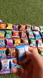 Tempelan Magnet Kulkas Snack SATUAN Miniatur empelan Kulkas Snack Kopi Susu Wafer Coockies