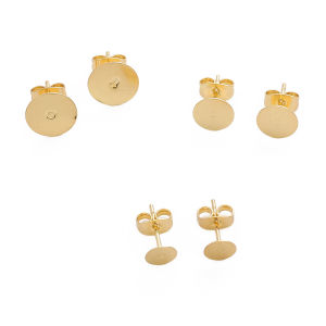 ตะขอต่างหูทองเหลืองเคลือบทอง14K Charming 2ชิ้นสำหรับอุปกรณ์ค้นหาเครื่องประดับทำต่างหูมุก