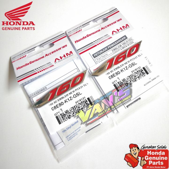Emblem 3D 160 PCX 160 SEPASANG Original Honda Genuine Accessories