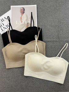 Ice Silk Seamless off-Neck Back Hollow-out Beauty Back Tube Top Intimates Womens Fixed Thin Cup Large Boob Size Concealing Bra 639