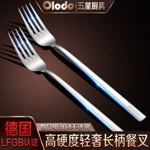 Long Handle Steak Fork Western Dining Utensils Set 304 Stainless Steel Cutlery Olodo Brand Main Course Fork Daily Gift