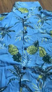 สินค้าใหม่พร้อมส่งค่ะ เสื้อสงกรานต์ เสื้อฮาวาย เสื้อ แฟชั่นผู้ชาย เสื้อเชิ๊ตคอปกแขนสั้น เสื้อคอปก เสื้อลายดอก เป็นงานผ้าสปันพิมส์ลายสัปปะรดเล็ก
