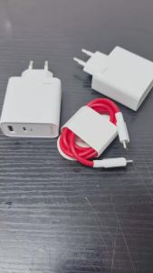 Oneplus 120W EU Supervooc GaN Charger Dual Port Fast Charge USB A/C PD 12A Type C Cable For 1+15 13 12 11 10 Pro 12R Ace 6 5 3