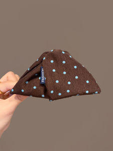 Korean Style Coffee Polka Dot Triangle Hair Claw Womens Accessory Versatile Hair Ornament for Updo Hair Styling