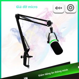 Bộ Micro Thu Âm Podcast Chuyên Nghiệp Với Giá Đỡ Cần Xoay Tùy Chọn USB/XLR Micro Cardioid RGB Dành Cho Phòng Thu